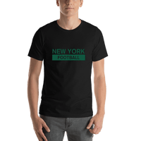 Thumbnail for Custom New York Football T-Shirt - Black - Shirt View