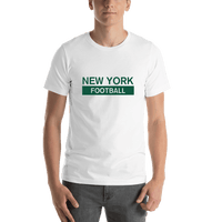 Thumbnail for Custom New York Football T-Shirt - White - Shirt View