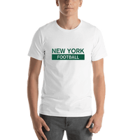 Thumbnail for Custom New York Football T-Shirt - White - Shirt View