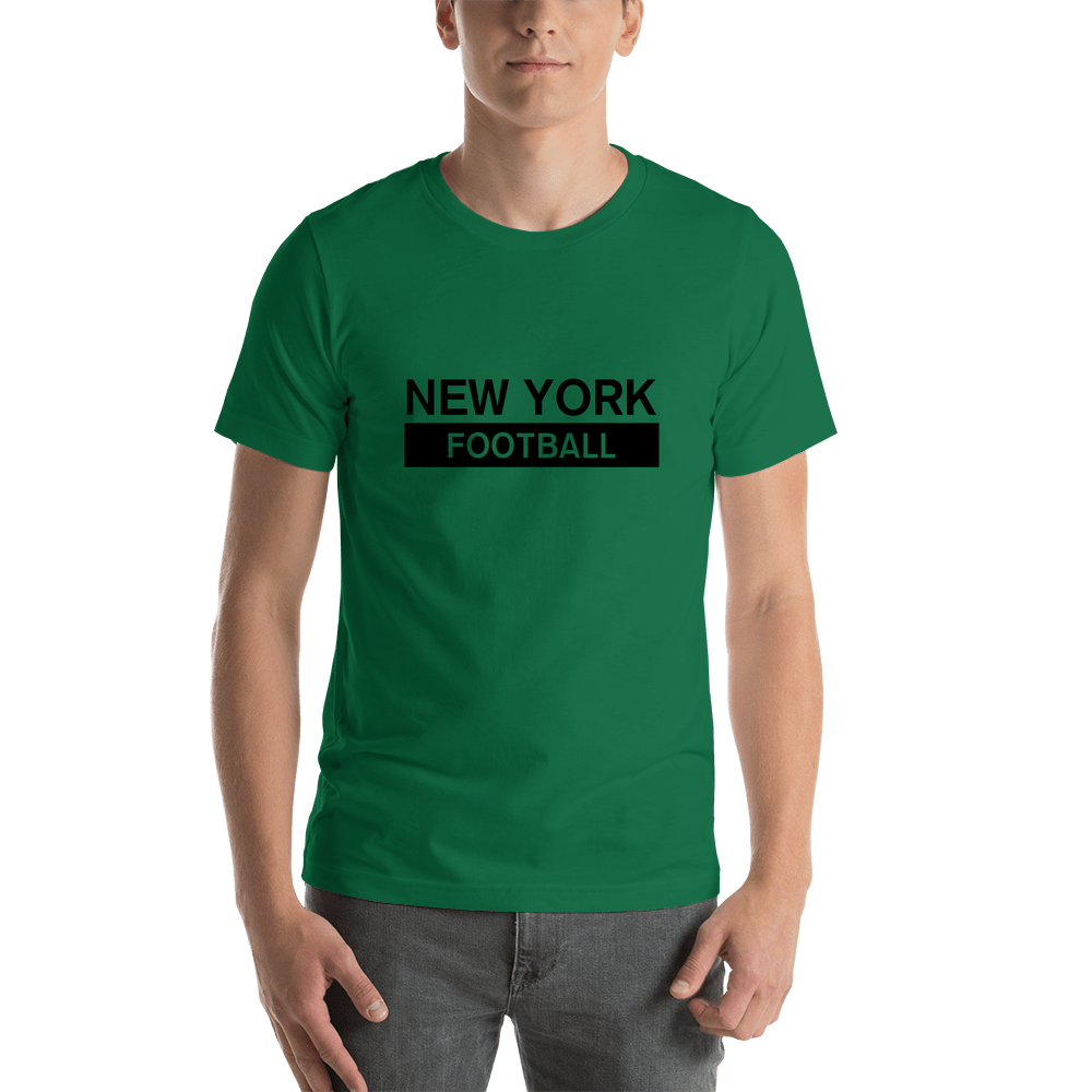 Custom New York Football T-Shirt - Green - Shirt View