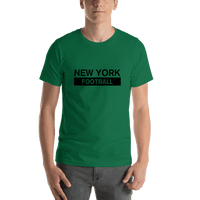 Thumbnail for Custom New York Football T-Shirt - Green - Shirt View