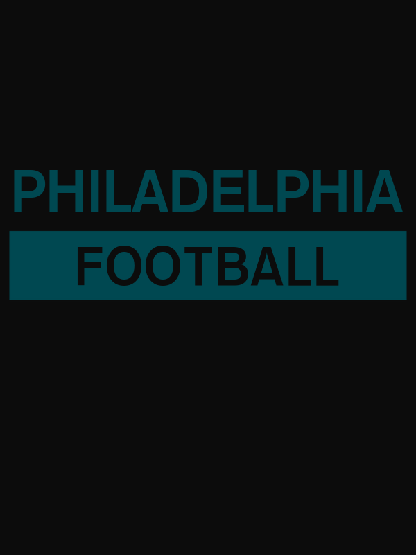 Custom Philadelphia Football T-Shirt - Black - Decorate View