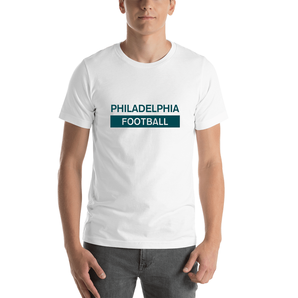 Custom Philadelphia Football T-Shirt - White - Shirt View