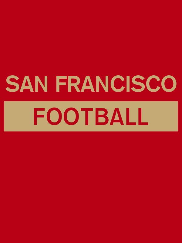 Custom San Francisco Football T-Shirt - Red - Decorate View