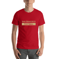 Thumbnail for Custom San Francisco Football T-Shirt - Red - Shirt View