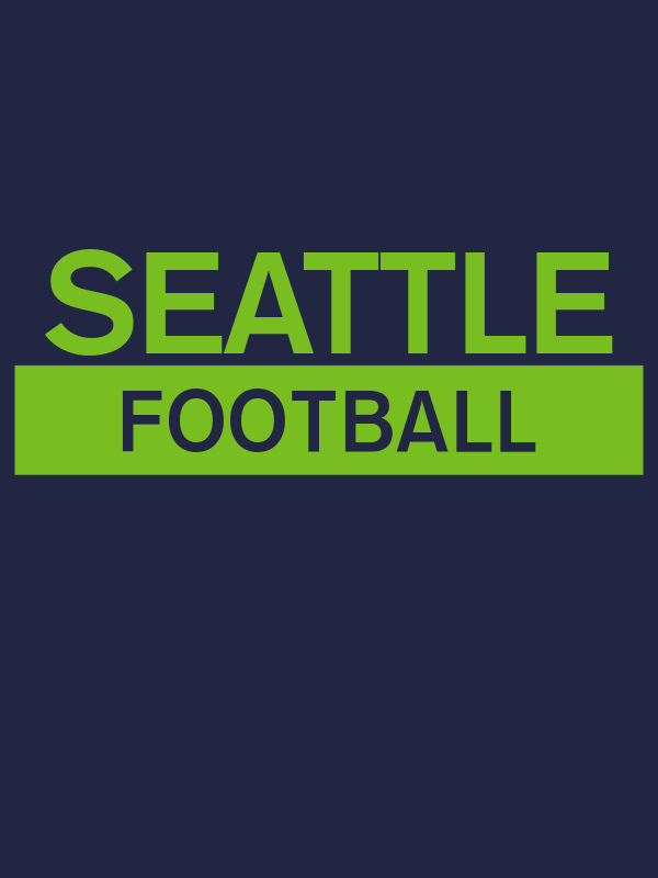 Custom Seattle Football T-Shirt - Blue - Decorate View