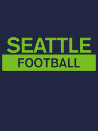 Thumbnail for Custom Seattle Football T-Shirt - Blue - Decorate View
