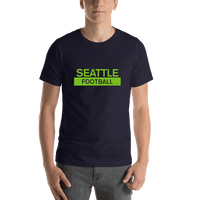 Thumbnail for Custom Seattle Football T-Shirt - Blue - Shirt View