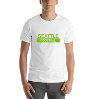 Thumbnail for Custom Seattle Football T-Shirt - White - Shirt View