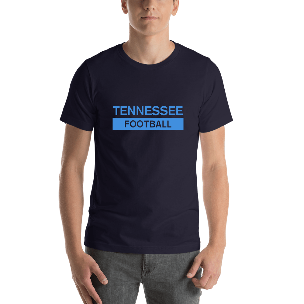 Custom Tennessee Football T-Shirt - Navy Blue - Shirt View