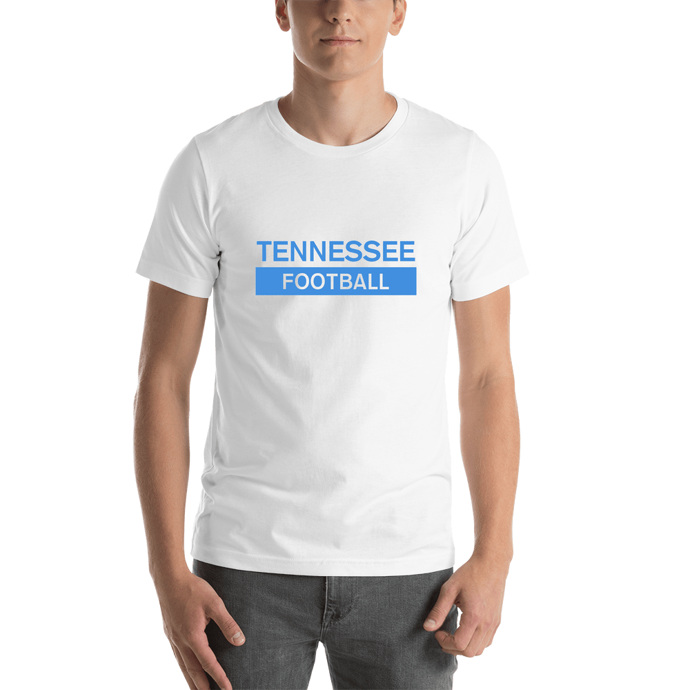Custom Tennessee Football T-Shirt - White - Shirt View