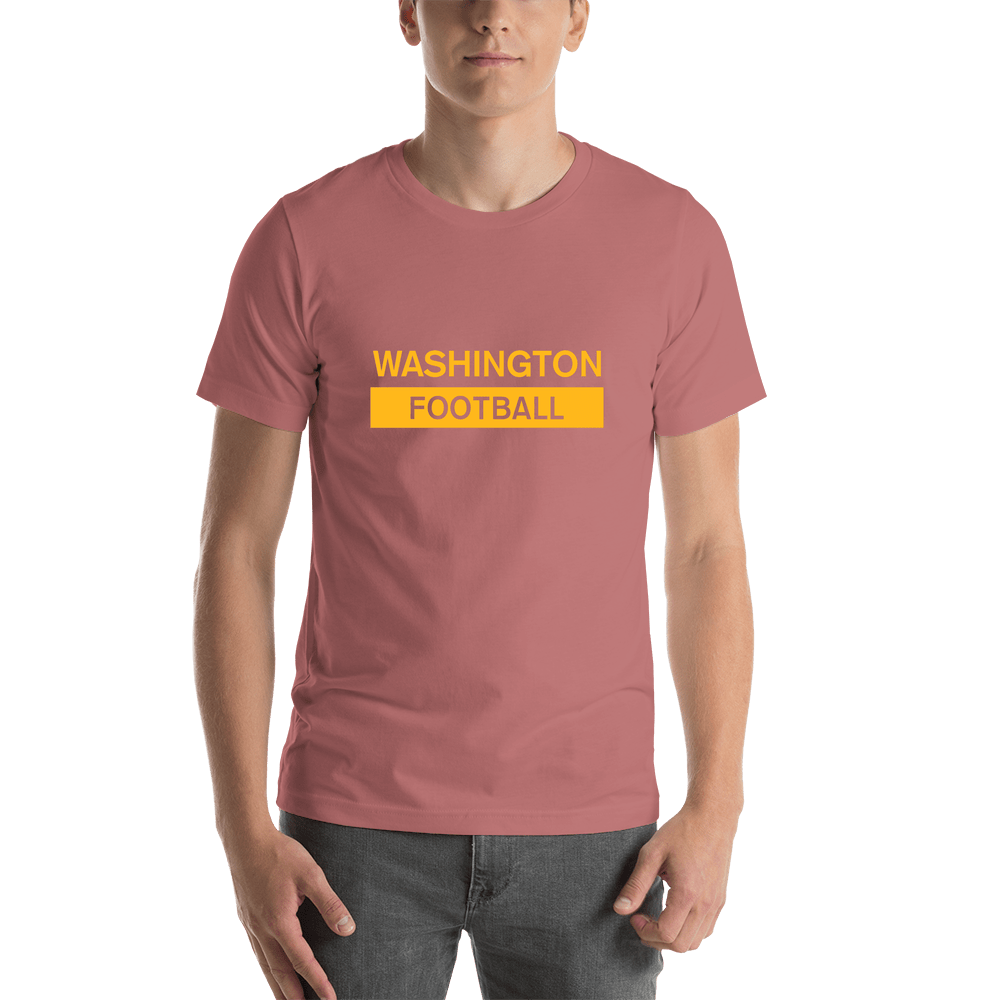 Custom Washington Football T-Shirt - Mauve - Shirt View