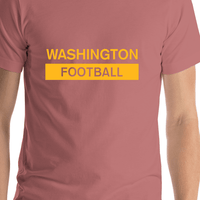 Thumbnail for Custom Washington Football T-Shirt - Mauve - Shirt Close-Up View