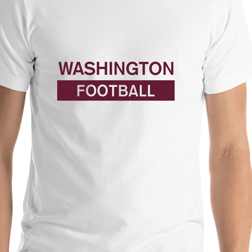 Custom Washington Football T-Shirt - White - Shirt Close-Up View