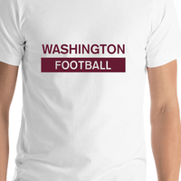 Thumbnail for Custom Washington Football T-Shirt - White - Shirt Close-Up View