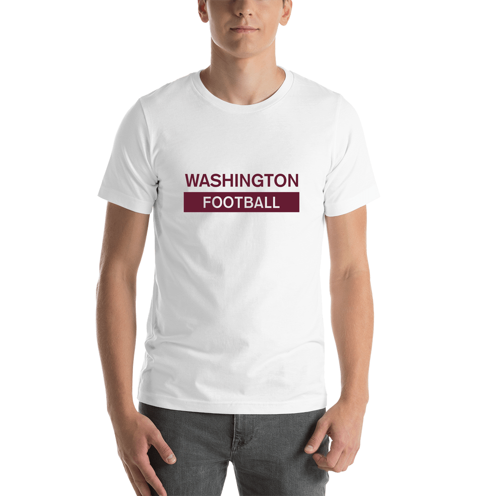 Custom Washington Football T-Shirt - White - Shirt View