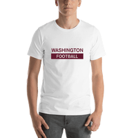Thumbnail for Custom Washington Football T-Shirt - White - Shirt View