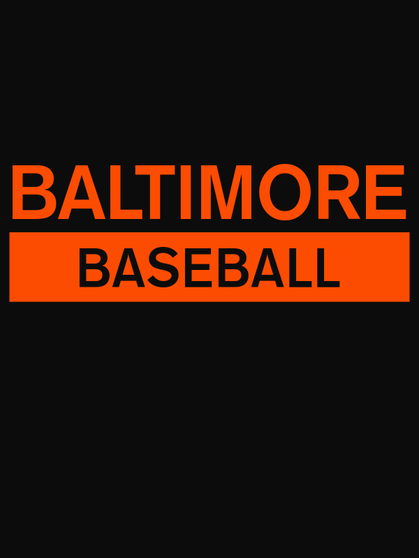 Custom Baltimore Baseball T-Shirt - Black - Decorate View