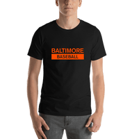 Thumbnail for Custom Baltimore Baseball T-Shirt - Black - Shirt View