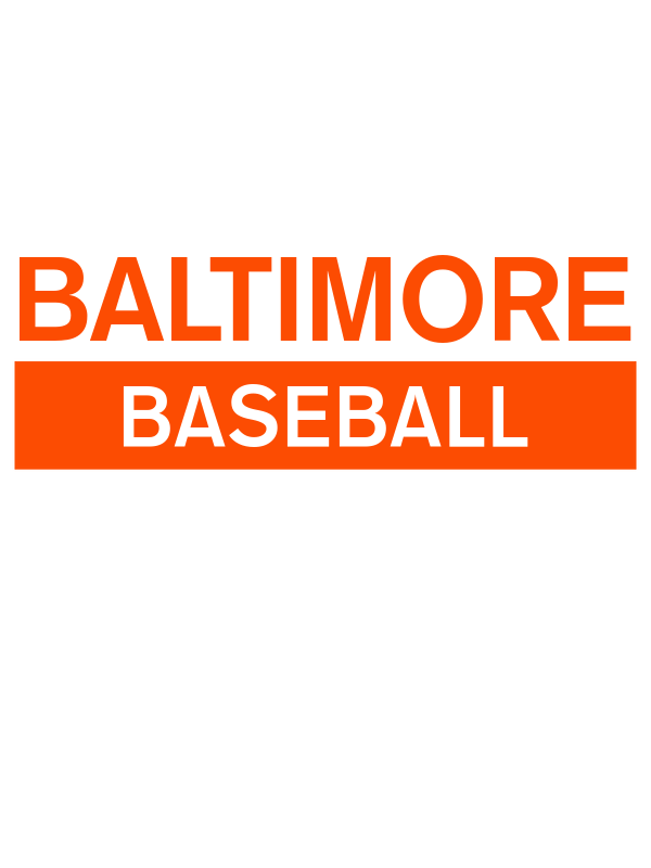 Custom Baltimore Baseball T-Shirt - White - Decorate View