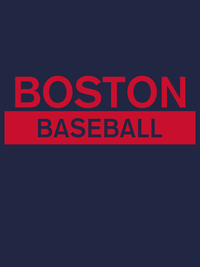 Thumbnail for Custom Boston Baseball T-Shirt - Navy Blue - Decorate View