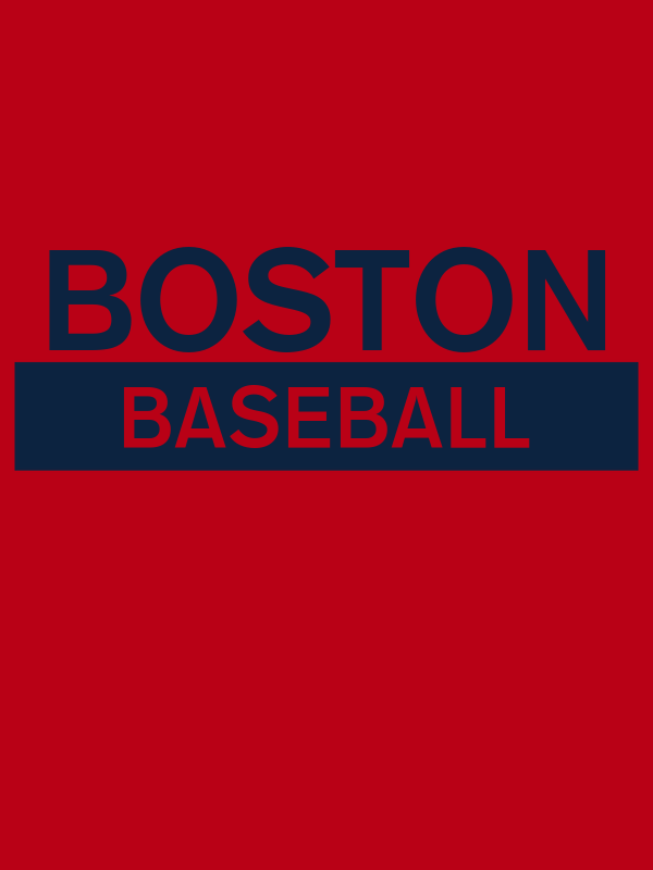 Custom Boston Baseball T-Shirt - Red - Decorate View