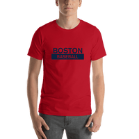 Thumbnail for Custom Boston Baseball T-Shirt - Red - Shirt View