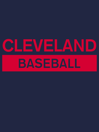 Thumbnail for Custom Cleveland Baseball T-Shirt - Navy Blue - Decorate View