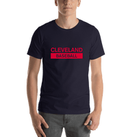 Thumbnail for Custom Cleveland Baseball T-Shirt - Navy Blue - Shirt View