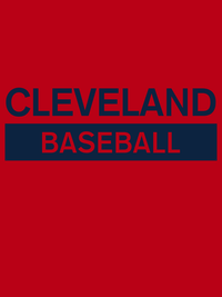 Thumbnail for Custom Cleveland Baseball T-Shirt - Red - Decorate View