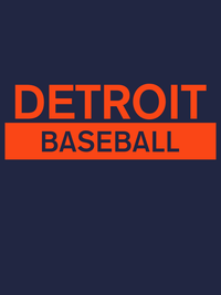 Thumbnail for Custom Detroit Baseball T-Shirt - Navy Blue - Decorate View