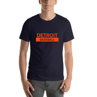 Thumbnail for Custom Detroit Baseball T-Shirt - Navy Blue - Shirt View