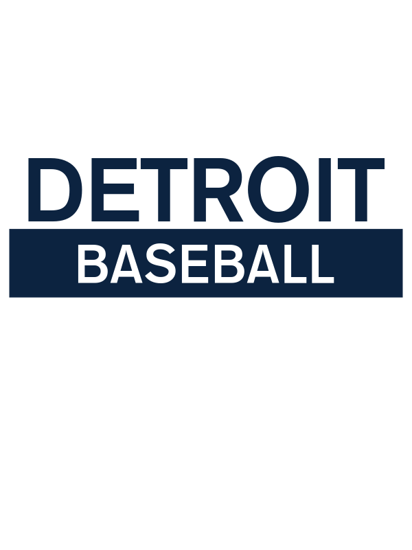 Custom Detroit Baseball T-Shirt - White - Decorate View