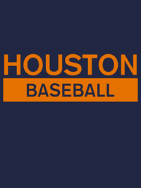 Thumbnail for Custom Houston Baseball T-Shirt - Navy Blue - Decorate View