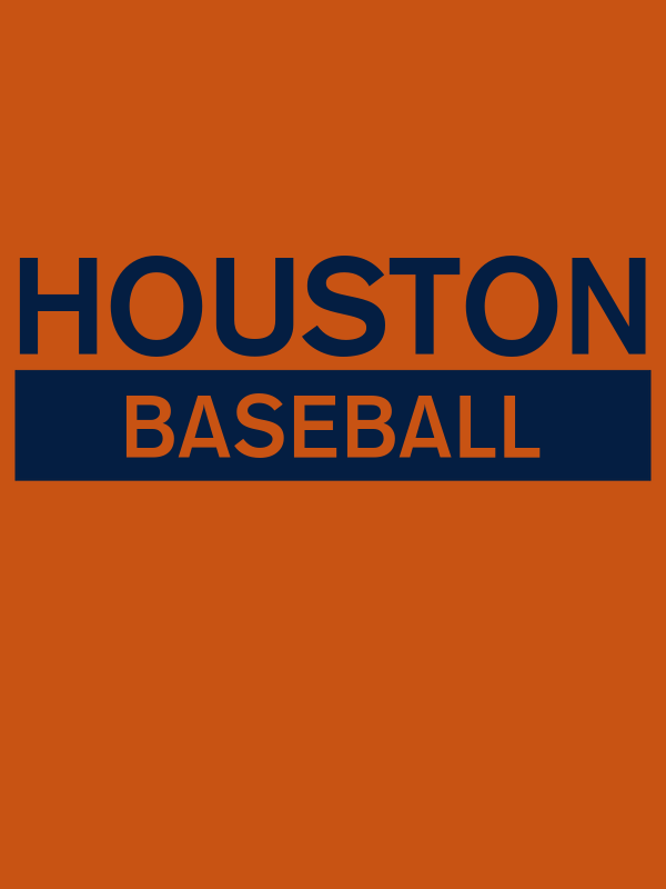 Custom Houston Baseball T-Shirt - Orange - Decorate View