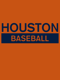 Thumbnail for Custom Houston Baseball T-Shirt - Orange - Decorate View