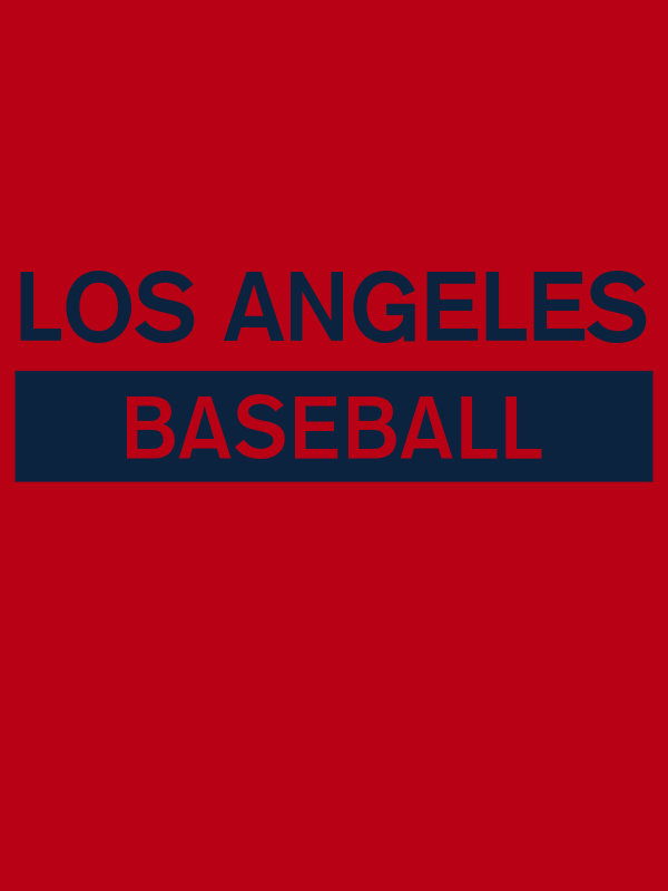 Custom Los Angeles Baseball T-Shirt - Red - Decorate View