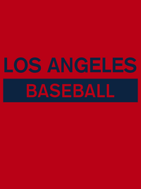Thumbnail for Custom Los Angeles Baseball T-Shirt - Red - Decorate View