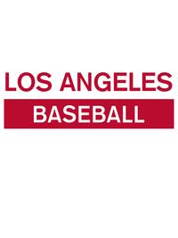 Thumbnail for Custom Los Angeles Baseball T-Shirt - White - Decorate View