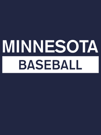 Thumbnail for Custom Minnesota Baseball T-Shirt - Navy Blue - Decorate View