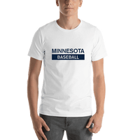 Thumbnail for Custom Minnesota Baseball T-Shirt - White - Shirt View