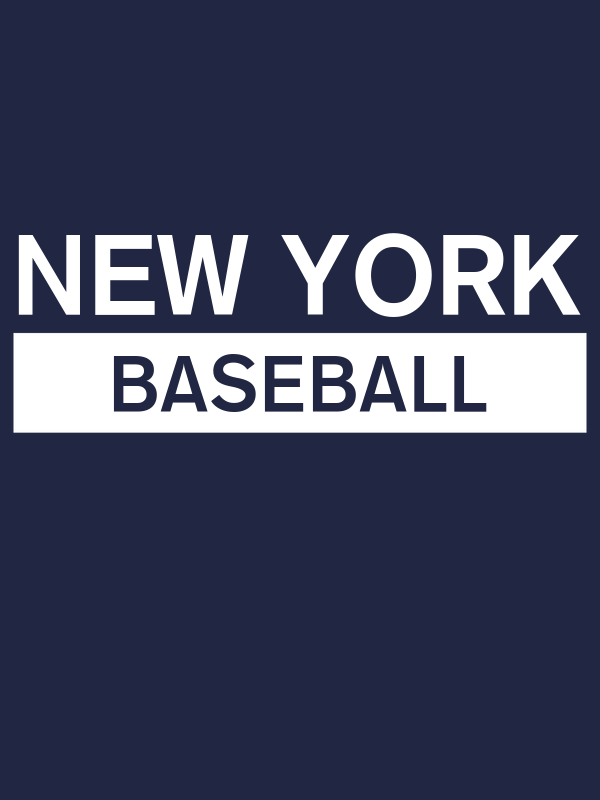 Custom New York Baseball T-Shirt - Navy Blue - Decorate View