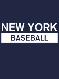 Thumbnail for Custom New York Baseball T-Shirt - Navy Blue - Decorate View