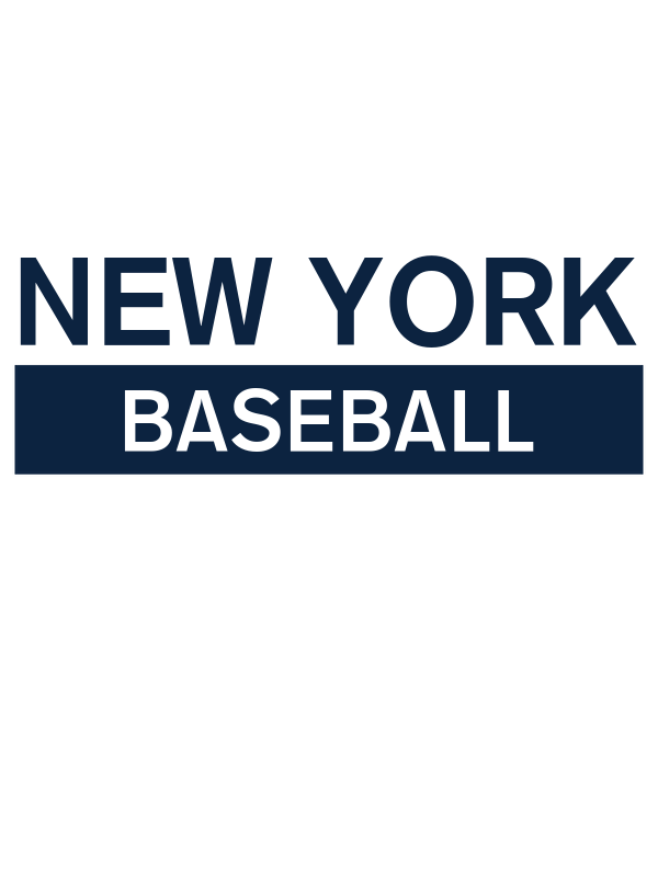 Custom New York Baseball T-Shirt - White - Decorate View