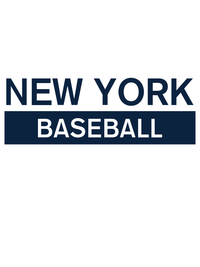 Thumbnail for Custom New York Baseball T-Shirt - White - Decorate View