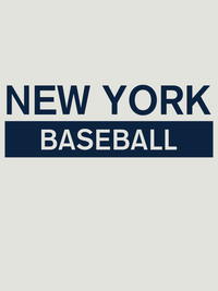 Thumbnail for Custom New York Baseball T-Shirt - Grey - Decorate View
