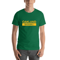 Thumbnail for Custom Oakland Baseball T-Shirt - Green - Shirt View