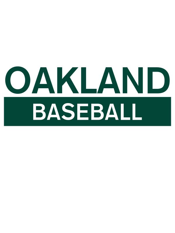 Custom Oakland Baseball T-Shirt - White - Decorate View