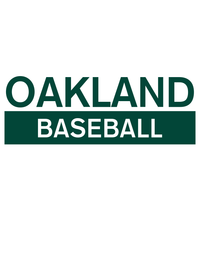 Thumbnail for Custom Oakland Baseball T-Shirt - White - Decorate View