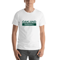 Thumbnail for Custom Oakland Baseball T-Shirt - White - Shirt View